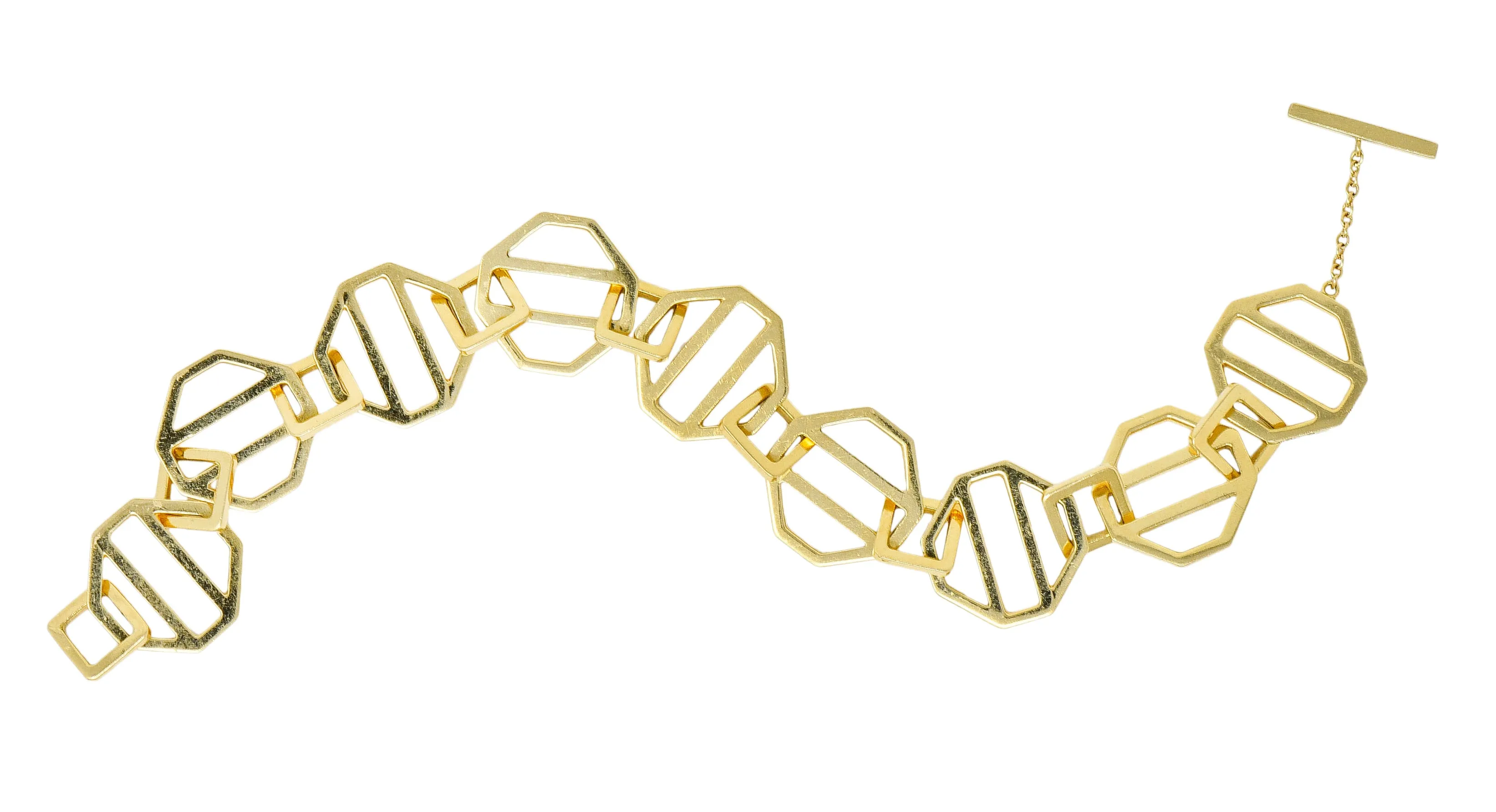 Paloma Picasso Tiffany & Co. Vintage 18 Karat Gold Octagonal Link Bracelet