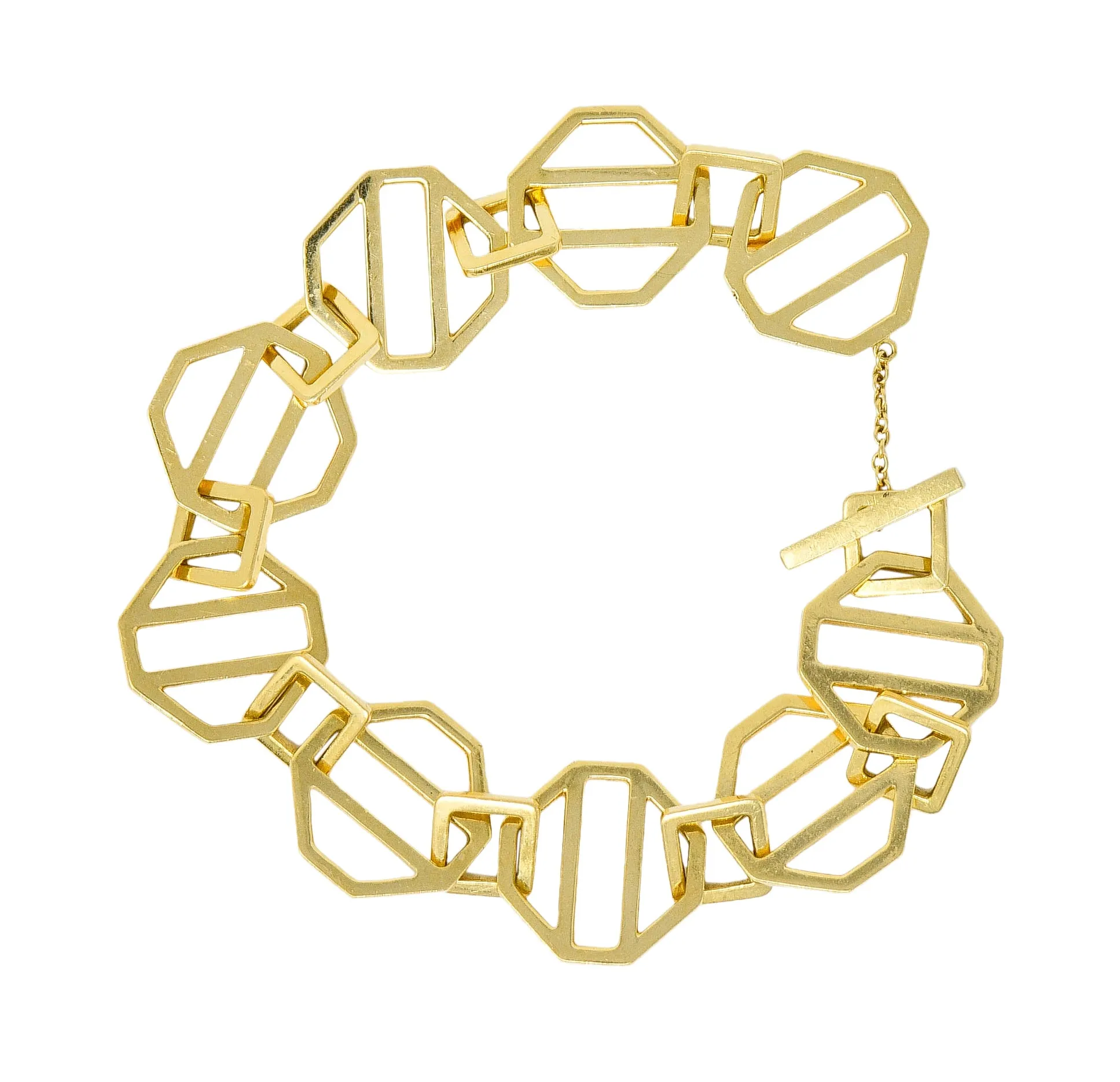 Paloma Picasso Tiffany & Co. Vintage 18 Karat Gold Octagonal Link Bracelet