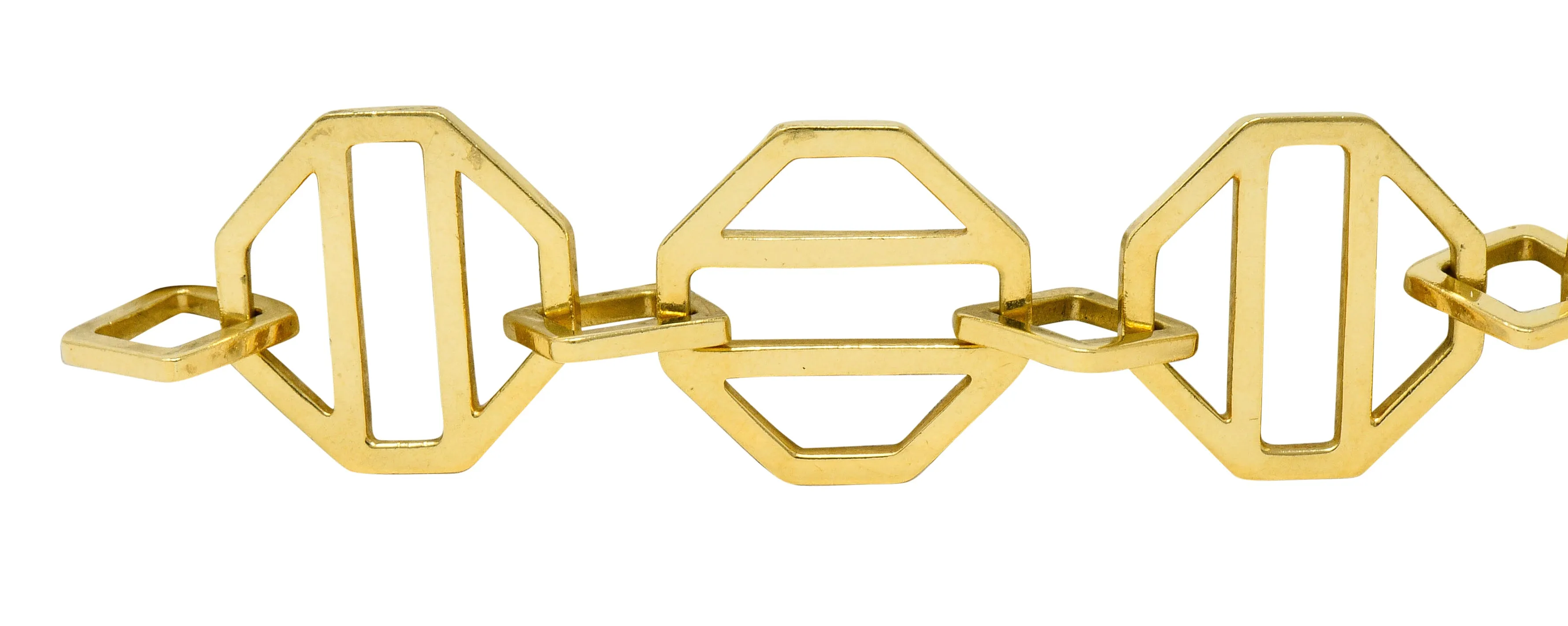 Paloma Picasso Tiffany & Co. Vintage 18 Karat Gold Octagonal Link Bracelet