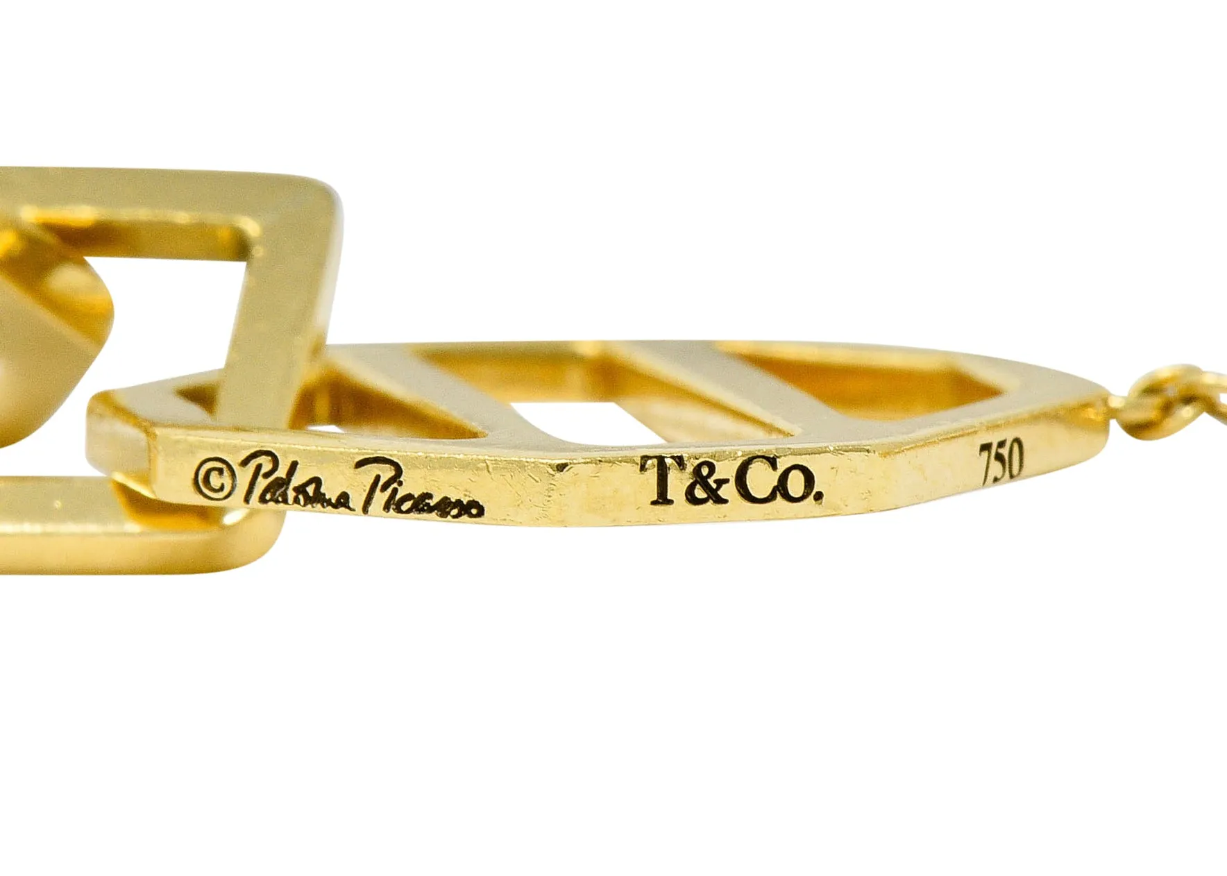 Paloma Picasso Tiffany & Co. Vintage 18 Karat Gold Octagonal Link Bracelet