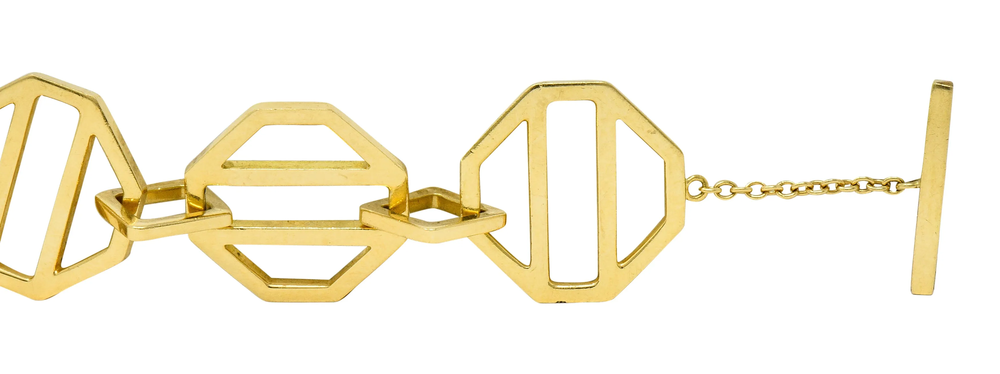 Paloma Picasso Tiffany & Co. Vintage 18 Karat Gold Octagonal Link Bracelet