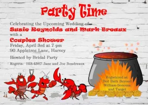 PARTY TIME CRAWFISH CUSTOM INVITATION