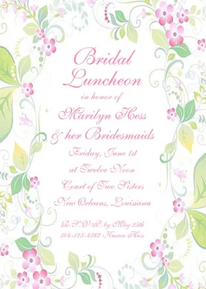 PASTEL FLORAL FRAME CUSTOM INVITATION