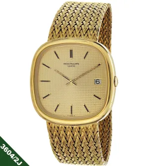 Patek Philippe 3604/2J Vintage Massive  Cushion Shape Automatic Bracelet Watch Circa 1977