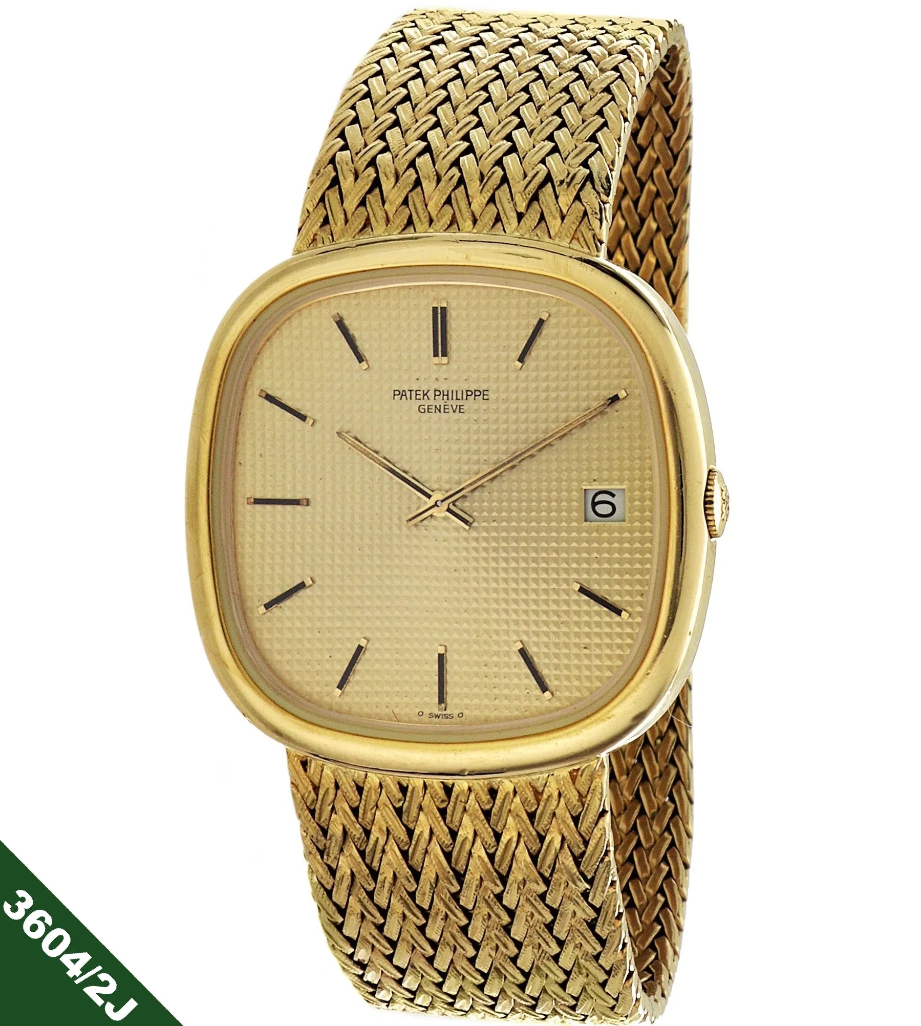 Patek Philippe 3604/2J Vintage Massive  Cushion Shape Automatic Bracelet Watch Circa 1977