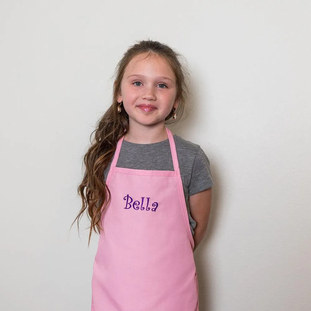 Personalized Apron Embroidered Name or Text Child Apron