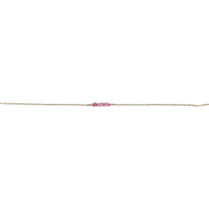 Pink Crystal  Bar Necklace