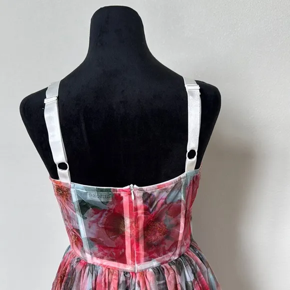 Pink Sleeveless Sundress with Sweetheart Neckline for Prom