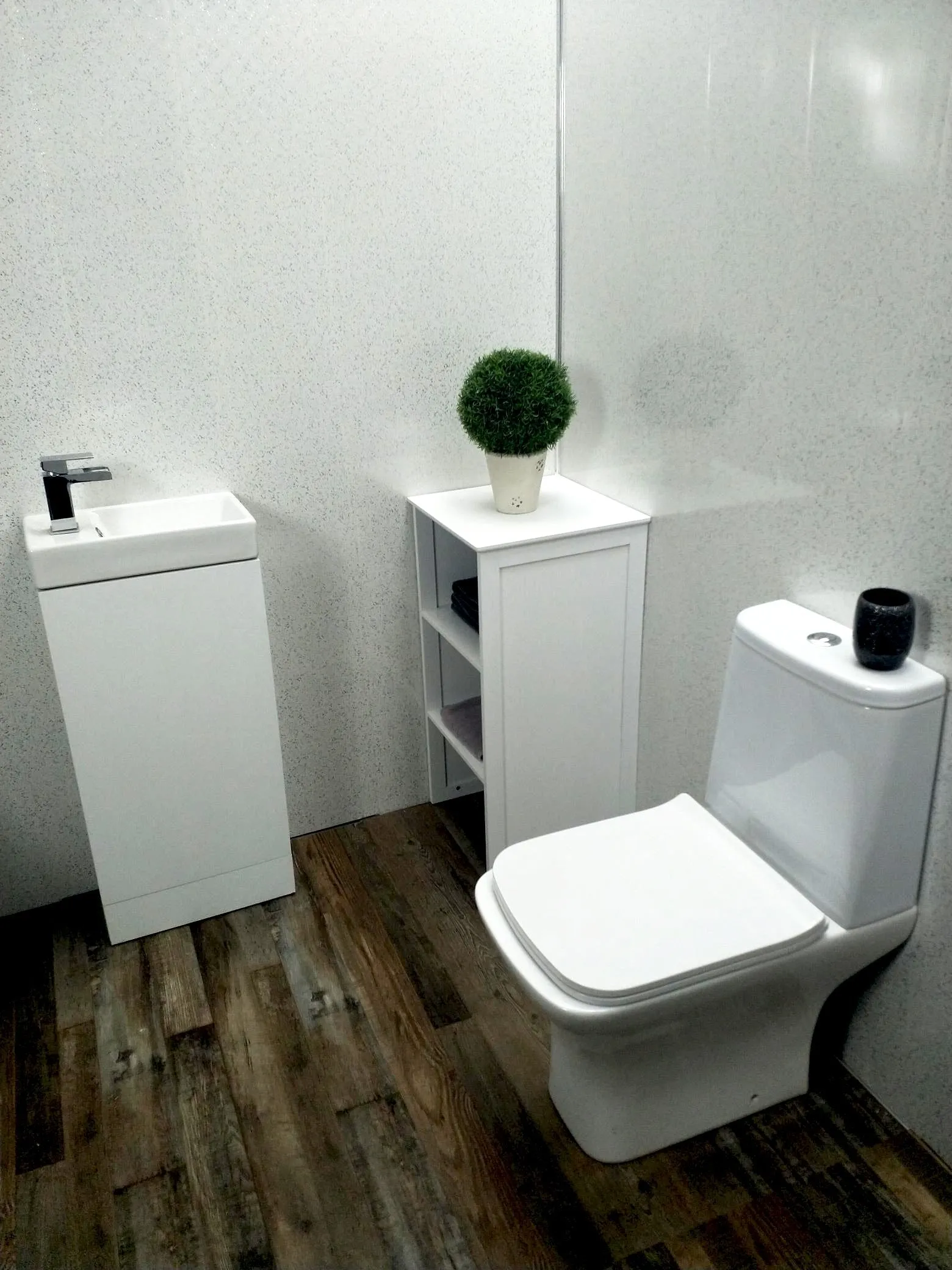 Platinum White Sparkle 5mm Wall Cladding For Bathrooms 2.6m x 0.25m