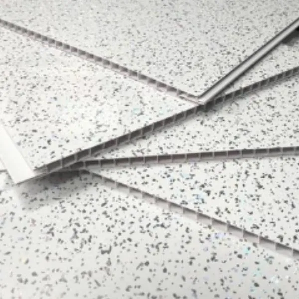Platinum White Sparkle Bathroom Wall Panels PVC 8mm Thick Cladding 2.6m x 250mm