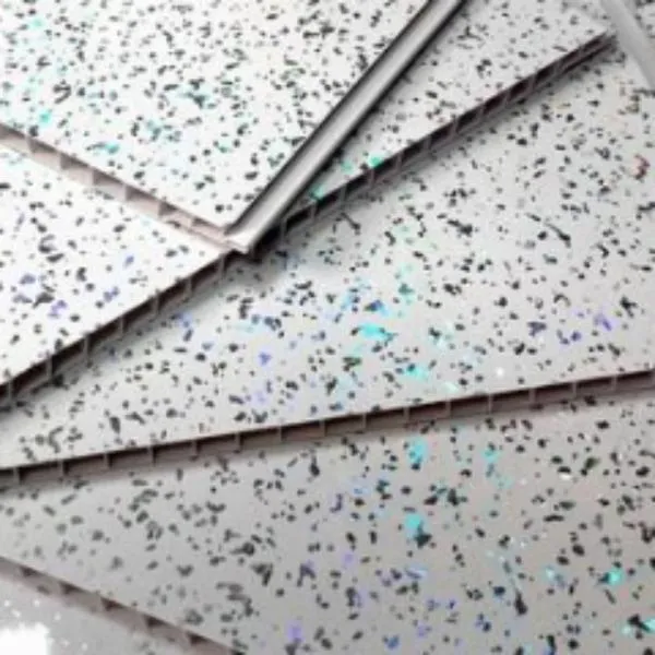 Platinum White Sparkle Bathroom Wall Panels PVC 8mm Thick Cladding 2.6m x 250mm