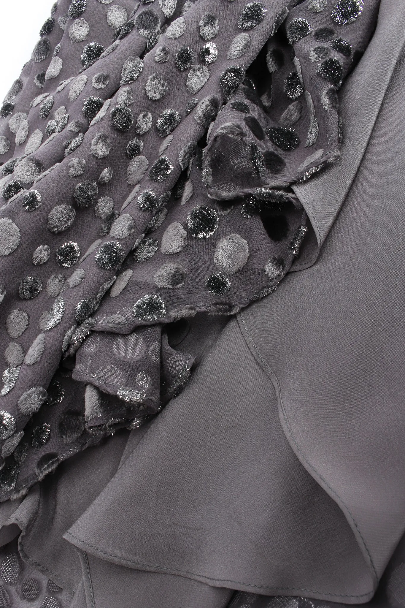 Polka Dot Beaded Silk Dress