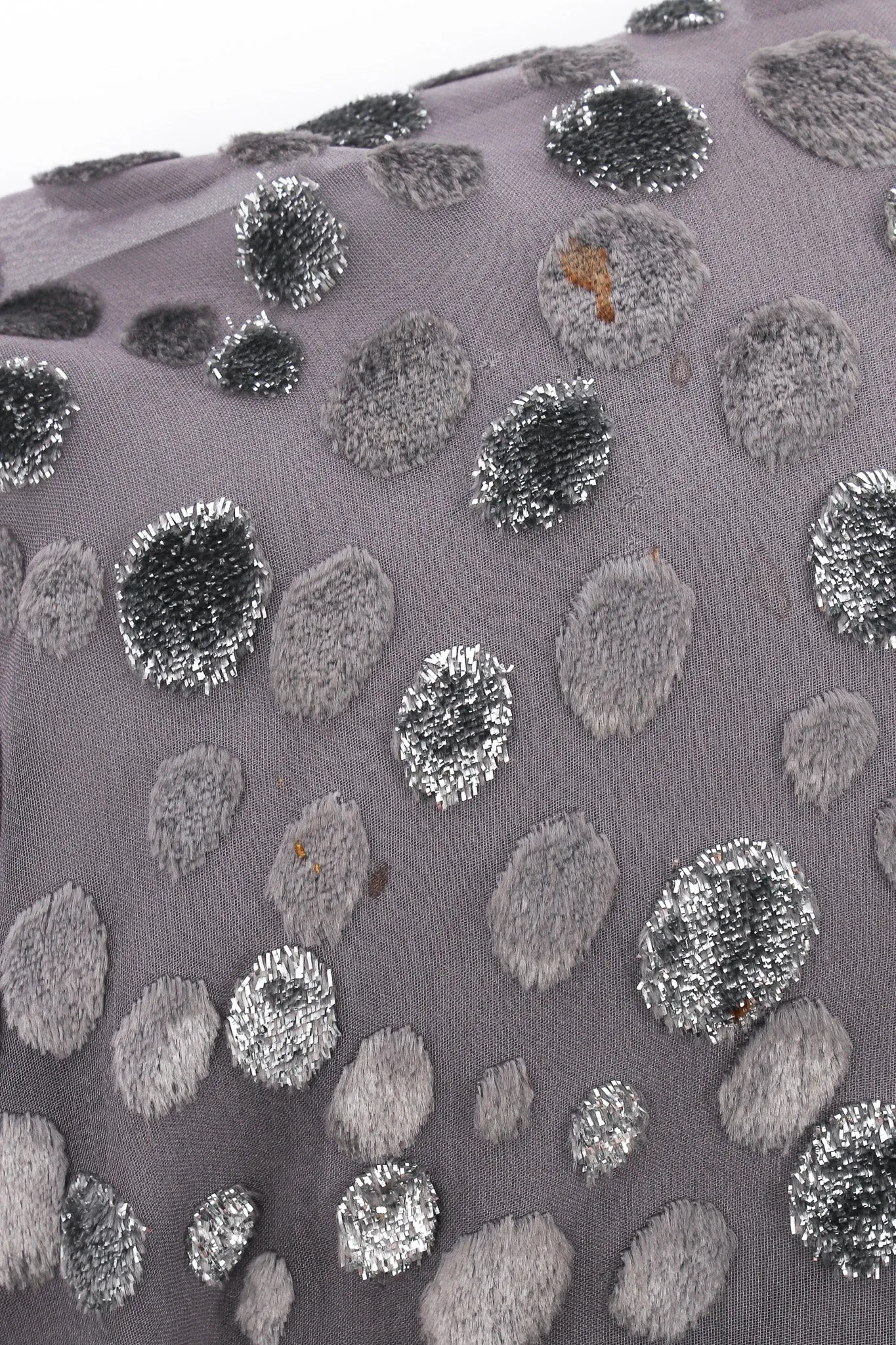 Polka Dot Beaded Silk Dress