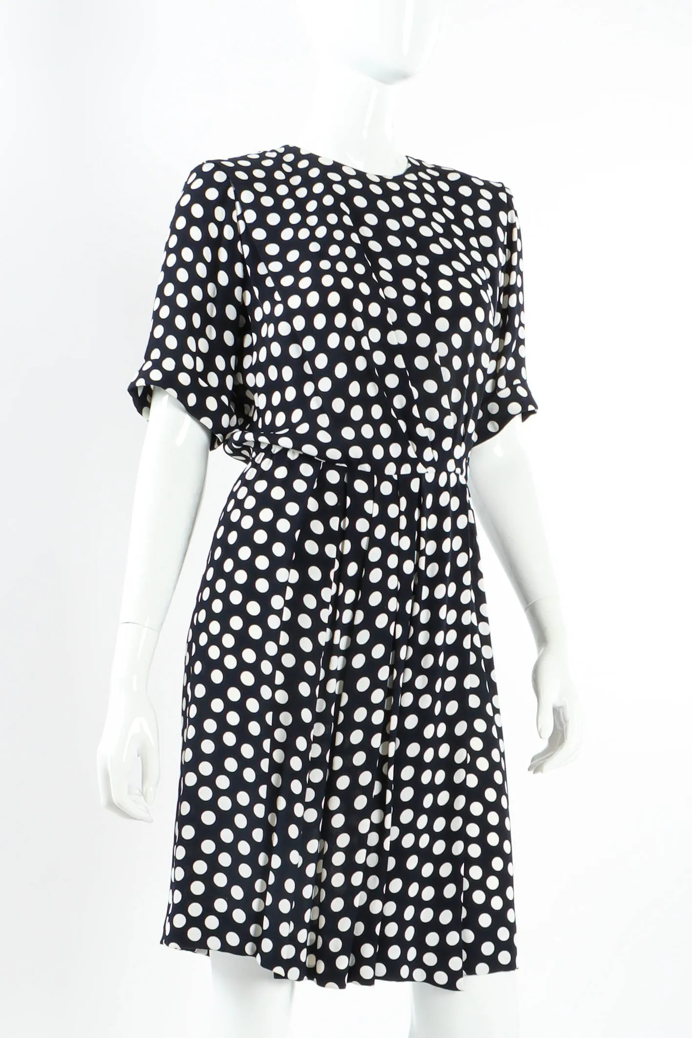 Polka Dot Pleat Dress