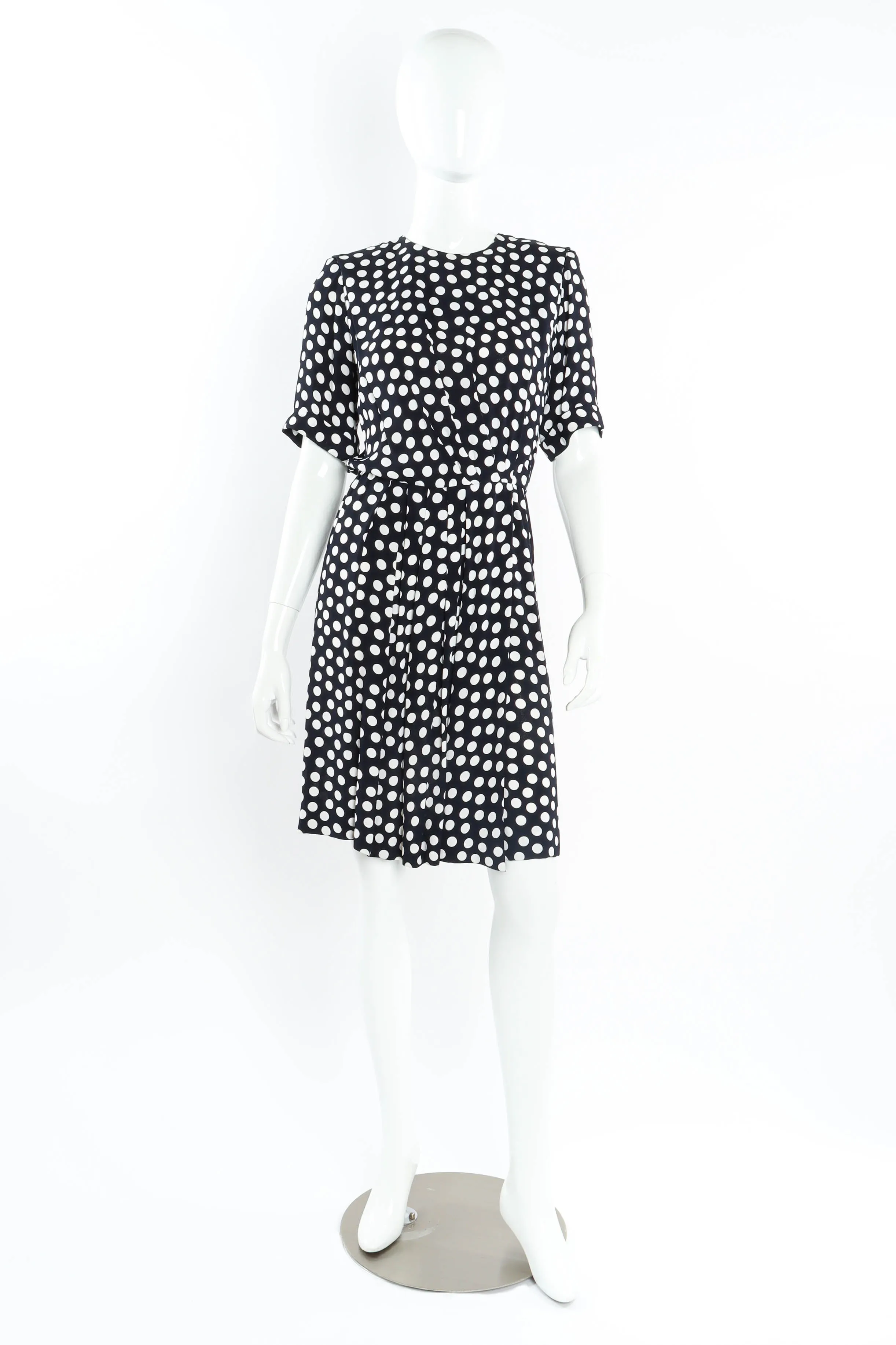Polka Dot Pleat Dress