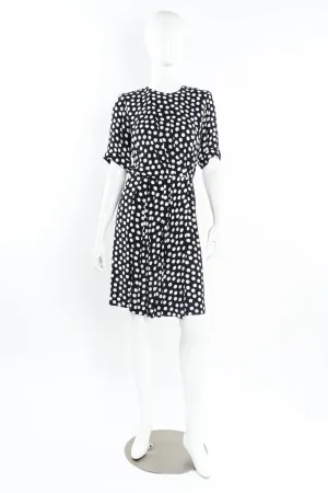 Polka Dot Pleat Dress