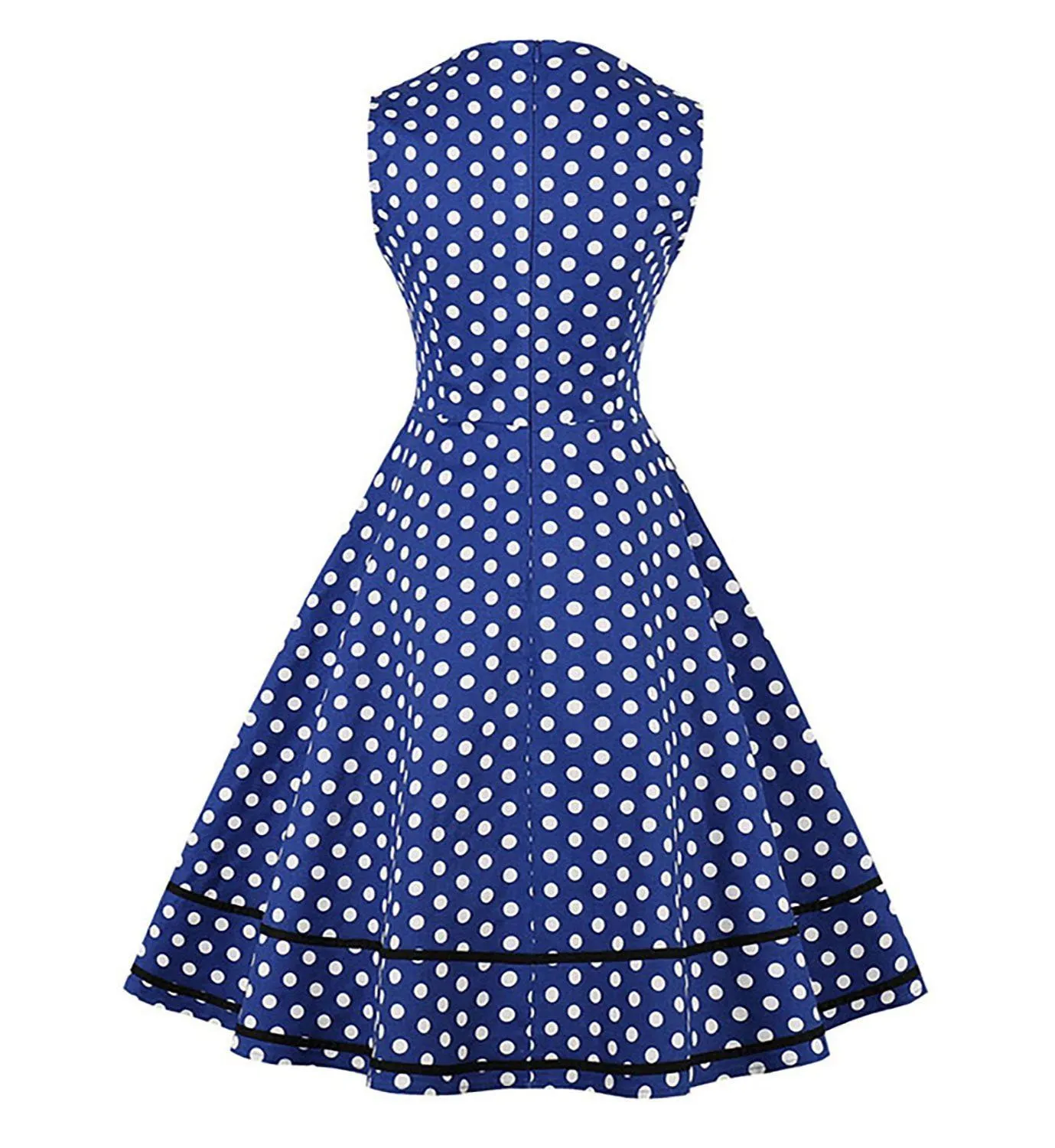 Polka Dot Retro Vintage Style Cocktail Party Swing Dress