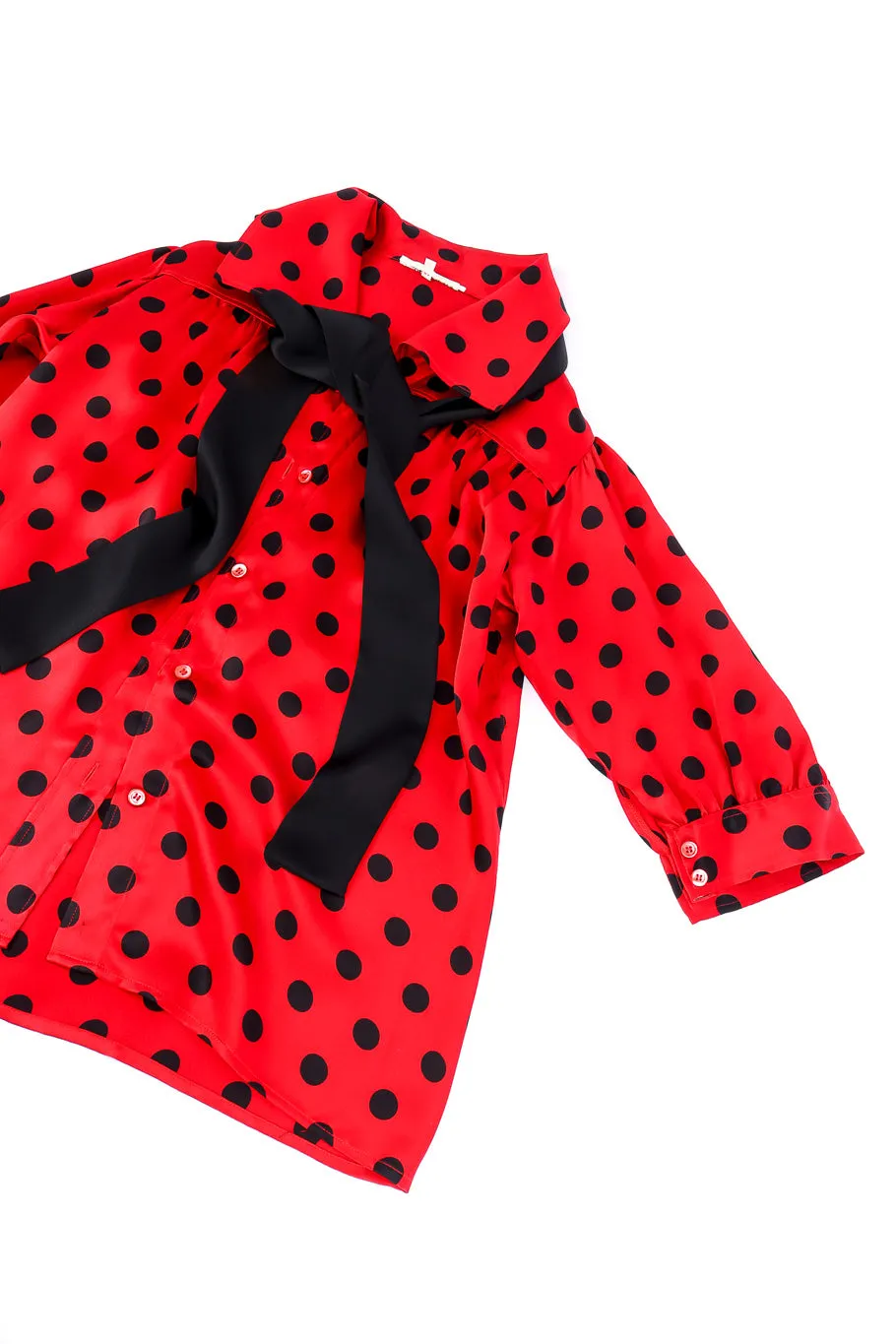 Polka Dot Silk Blouse
