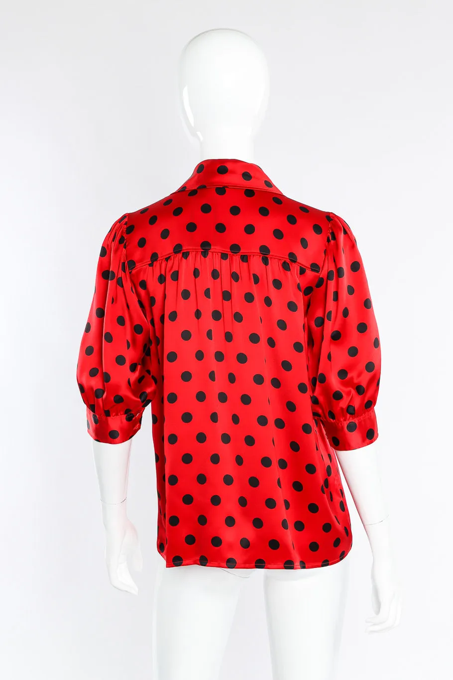 Polka Dot Silk Blouse