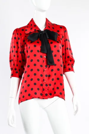 Polka Dot Silk Blouse