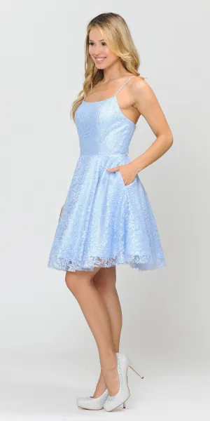 Poly USA 8388 Homecoming Short Dress with Pockets