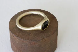 Princess Crown Gold & Onyx Signet Ring