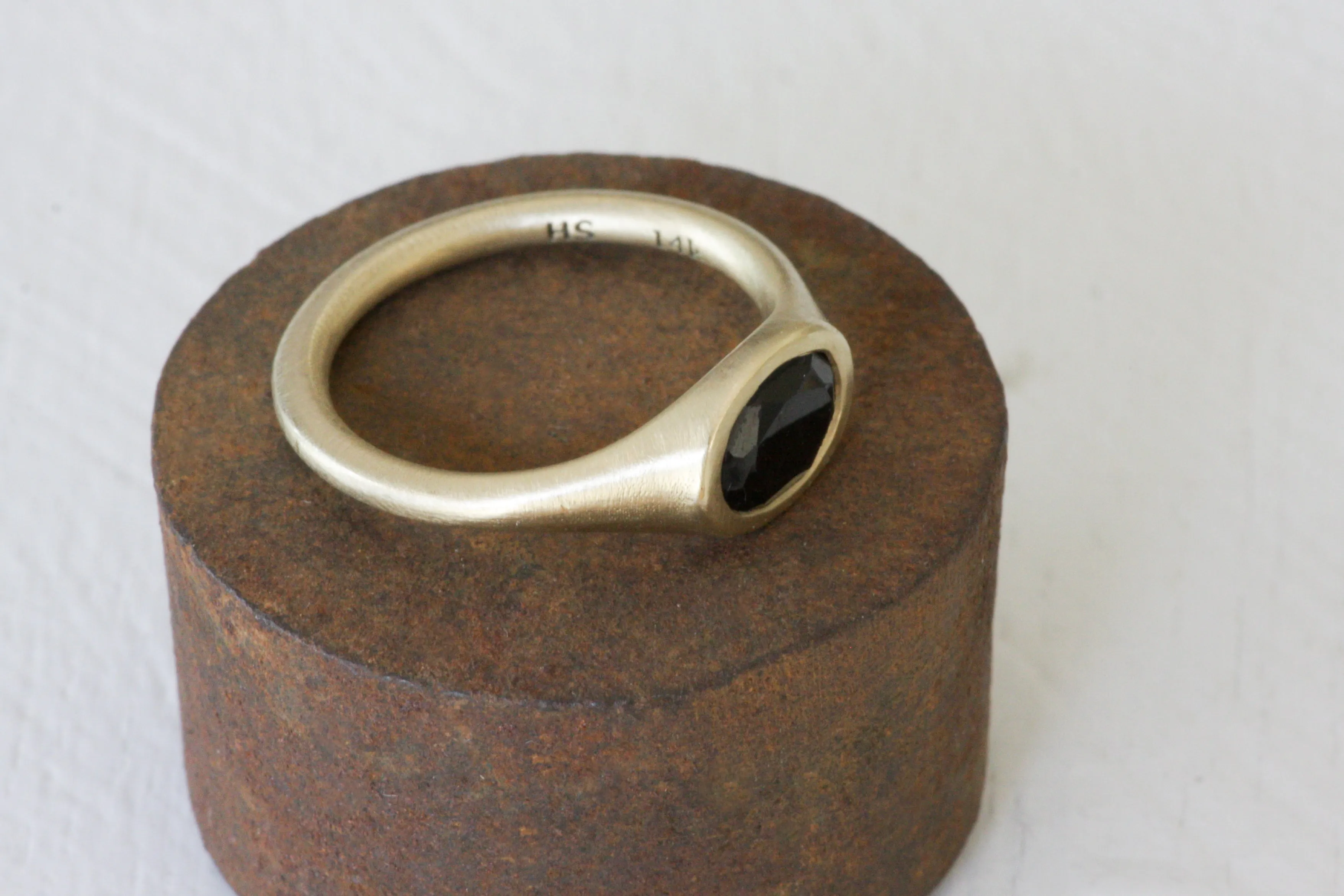 Princess Crown Gold & Onyx Signet Ring
