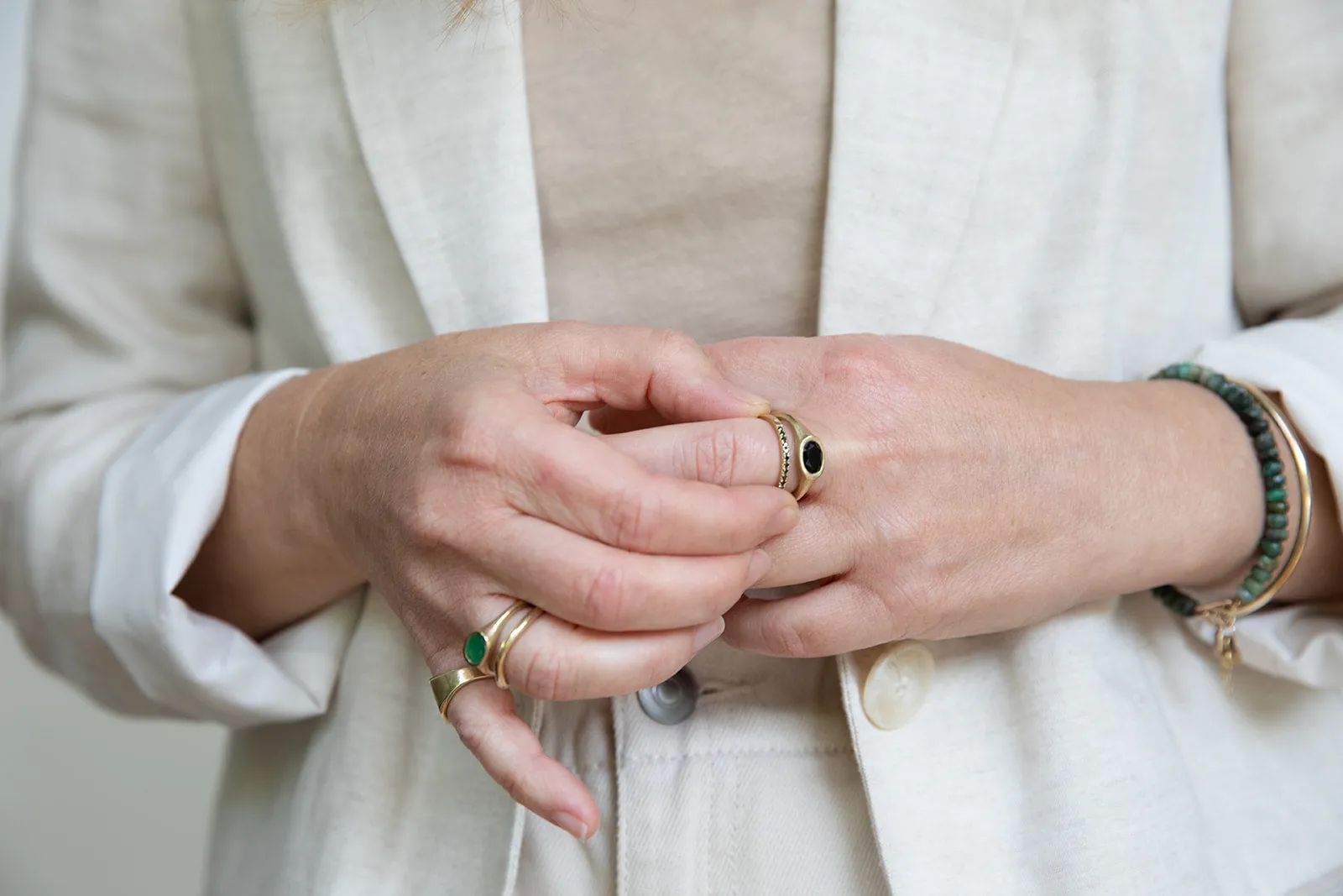 Princess Crown Gold & Onyx Signet Ring