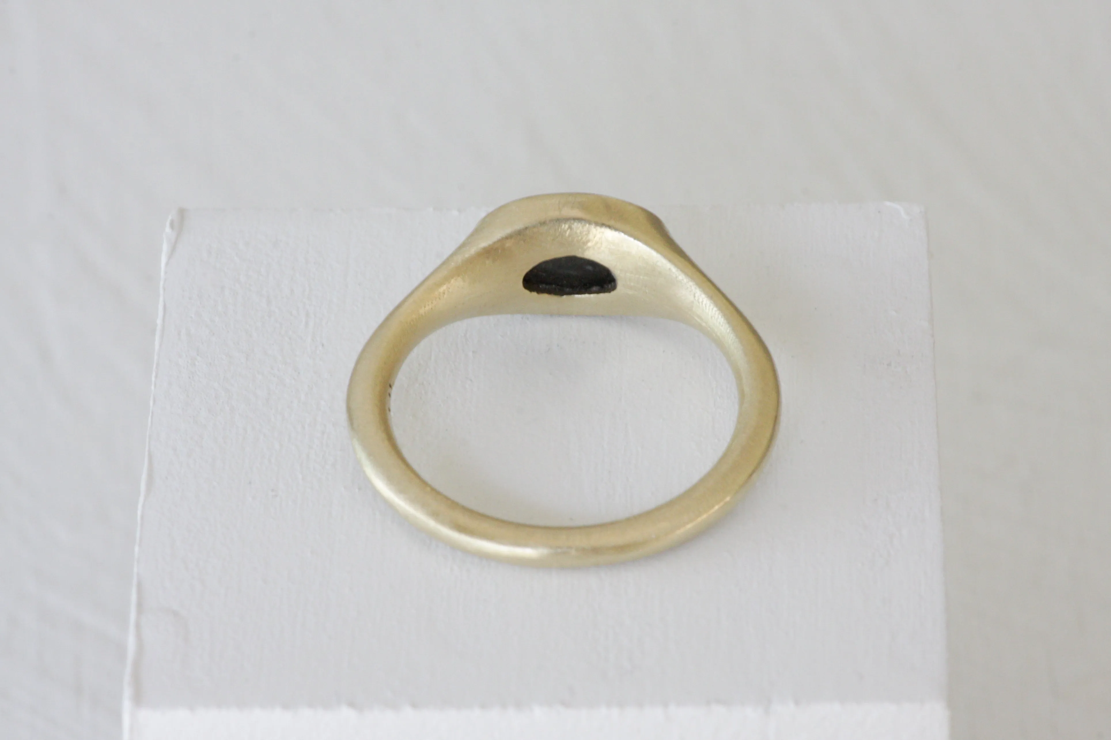 Princess Crown Gold & Onyx Signet Ring