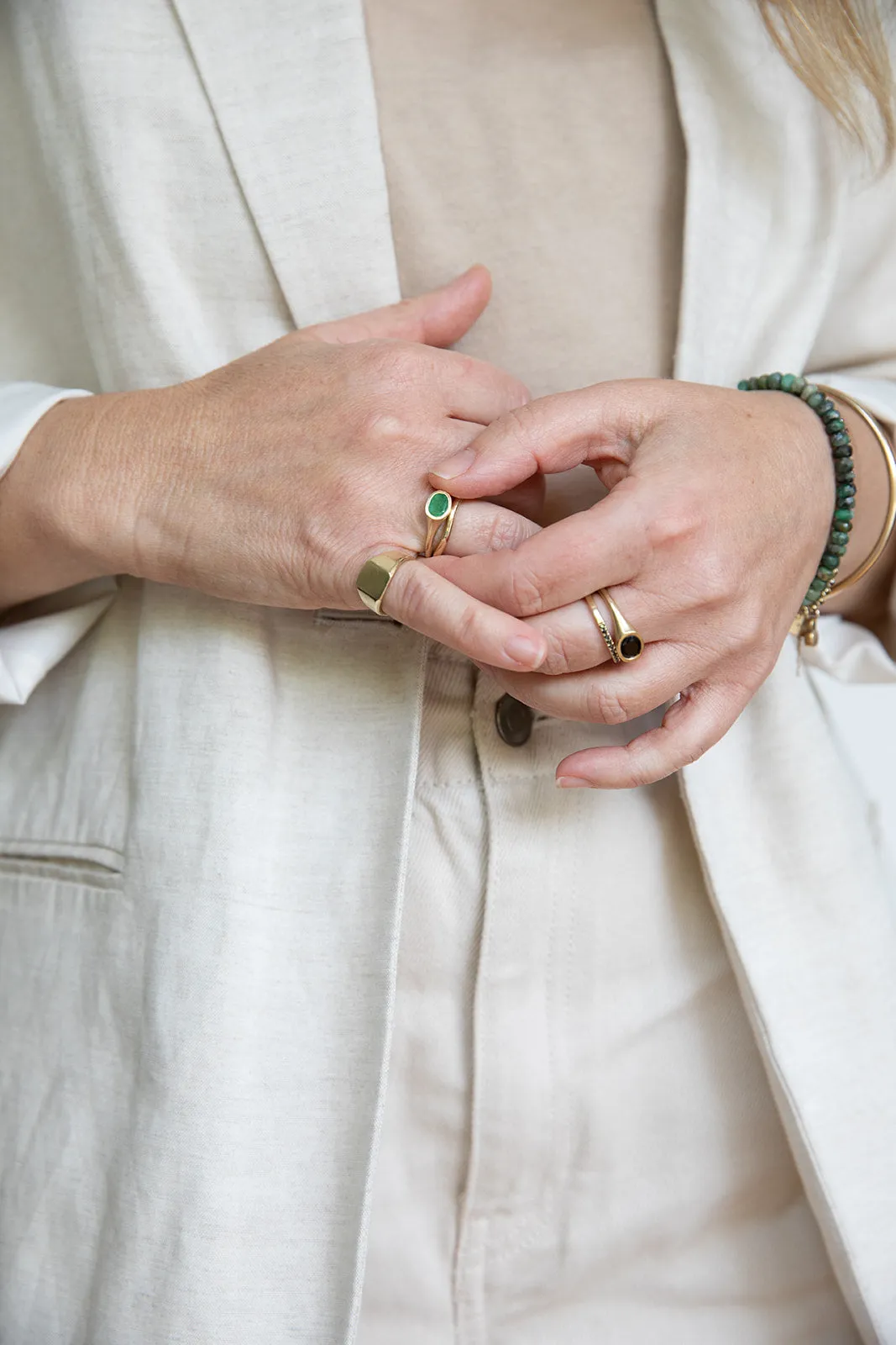 Princess Crown Gold & Onyx Signet Ring