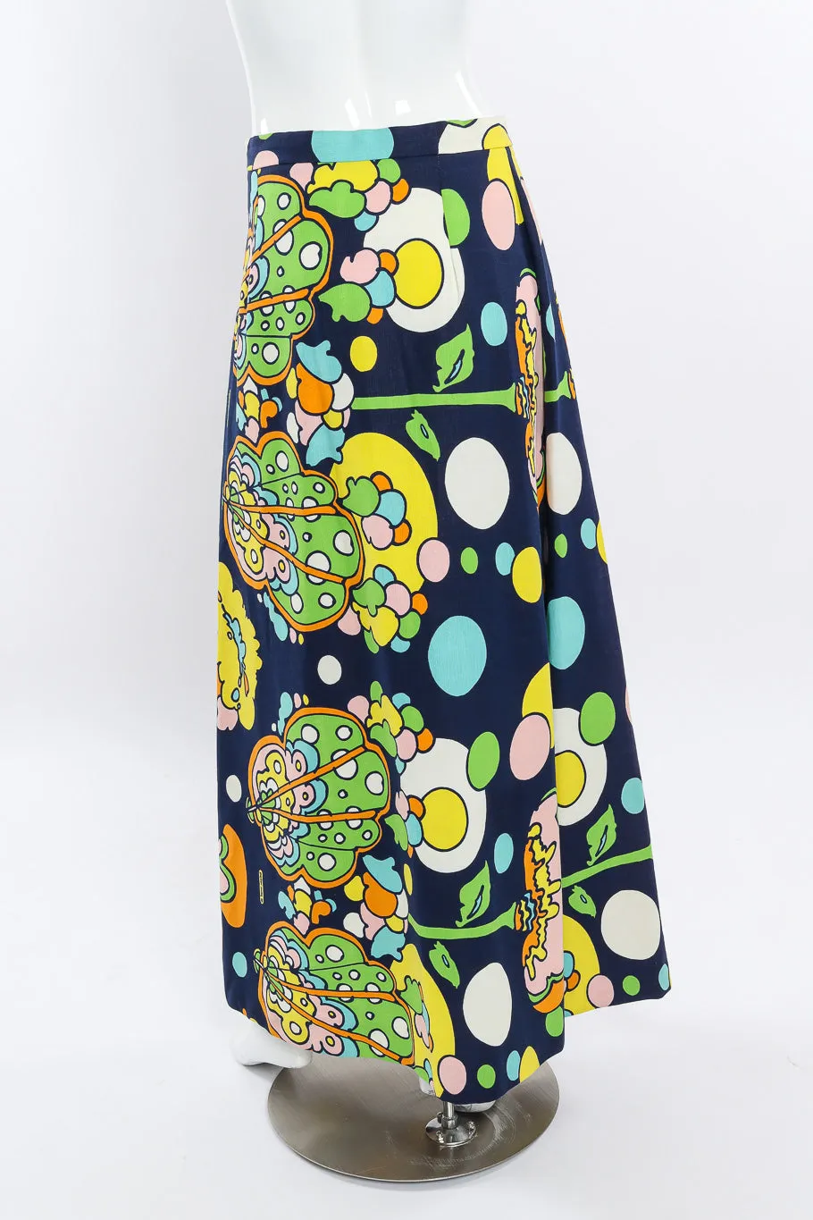 Psychedelic Poppy Print Skirt