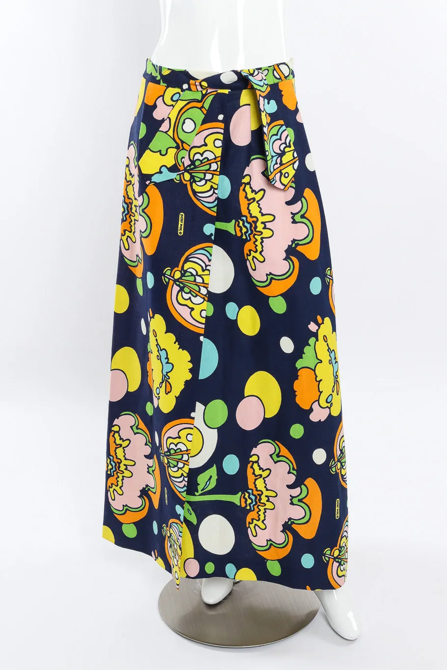 Psychedelic Poppy Print Skirt