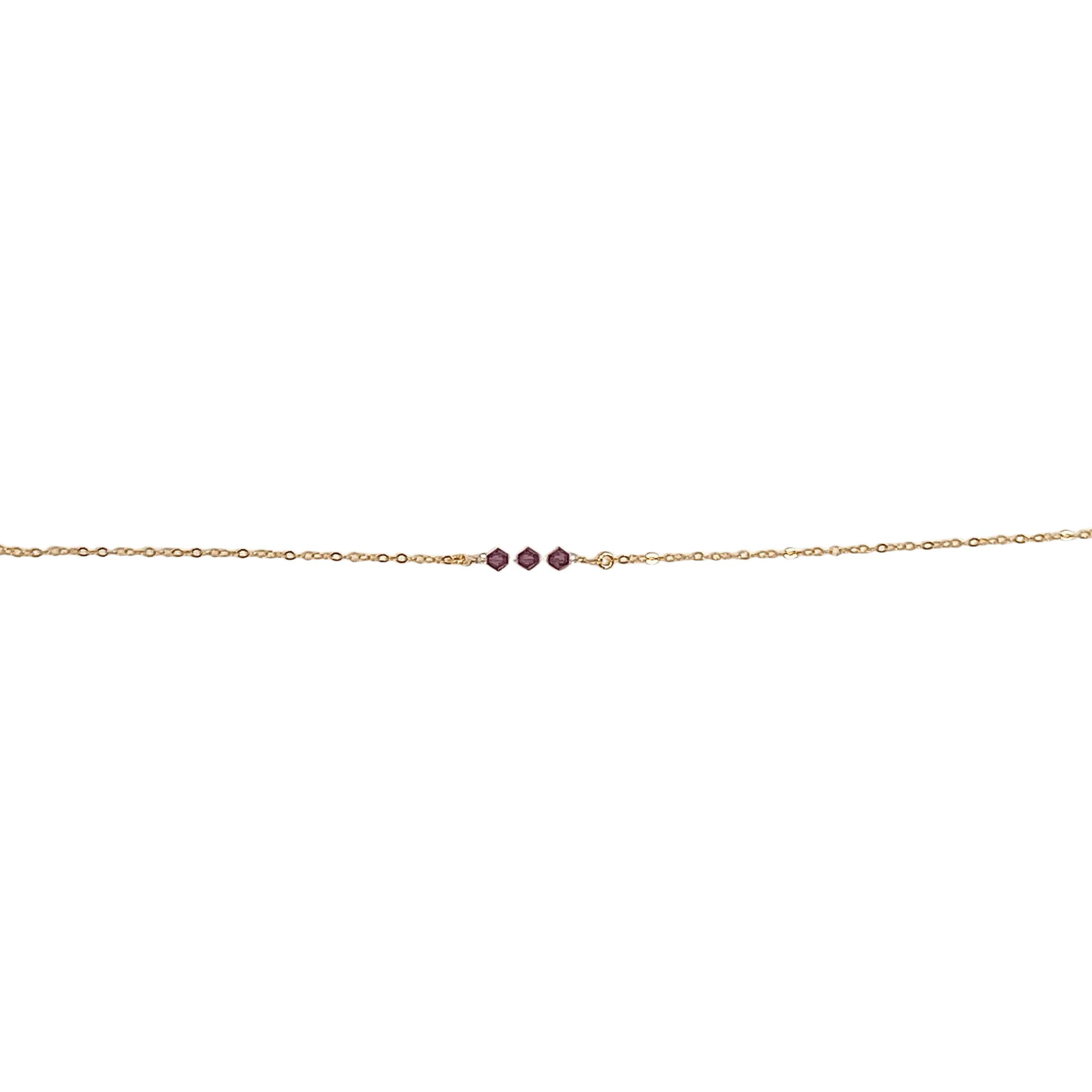 Purple Amethyst Crystal  Bar Necklace