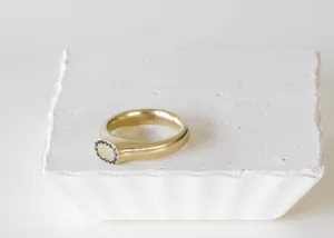 Queen Crown Gold & Diamond Signet Ring