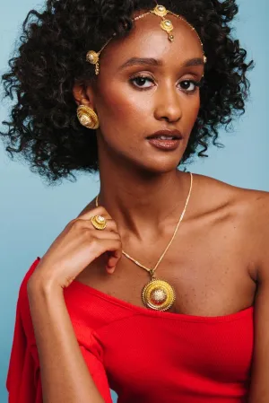 Quitisha Necklace, Ring, Earring, and Hair Set