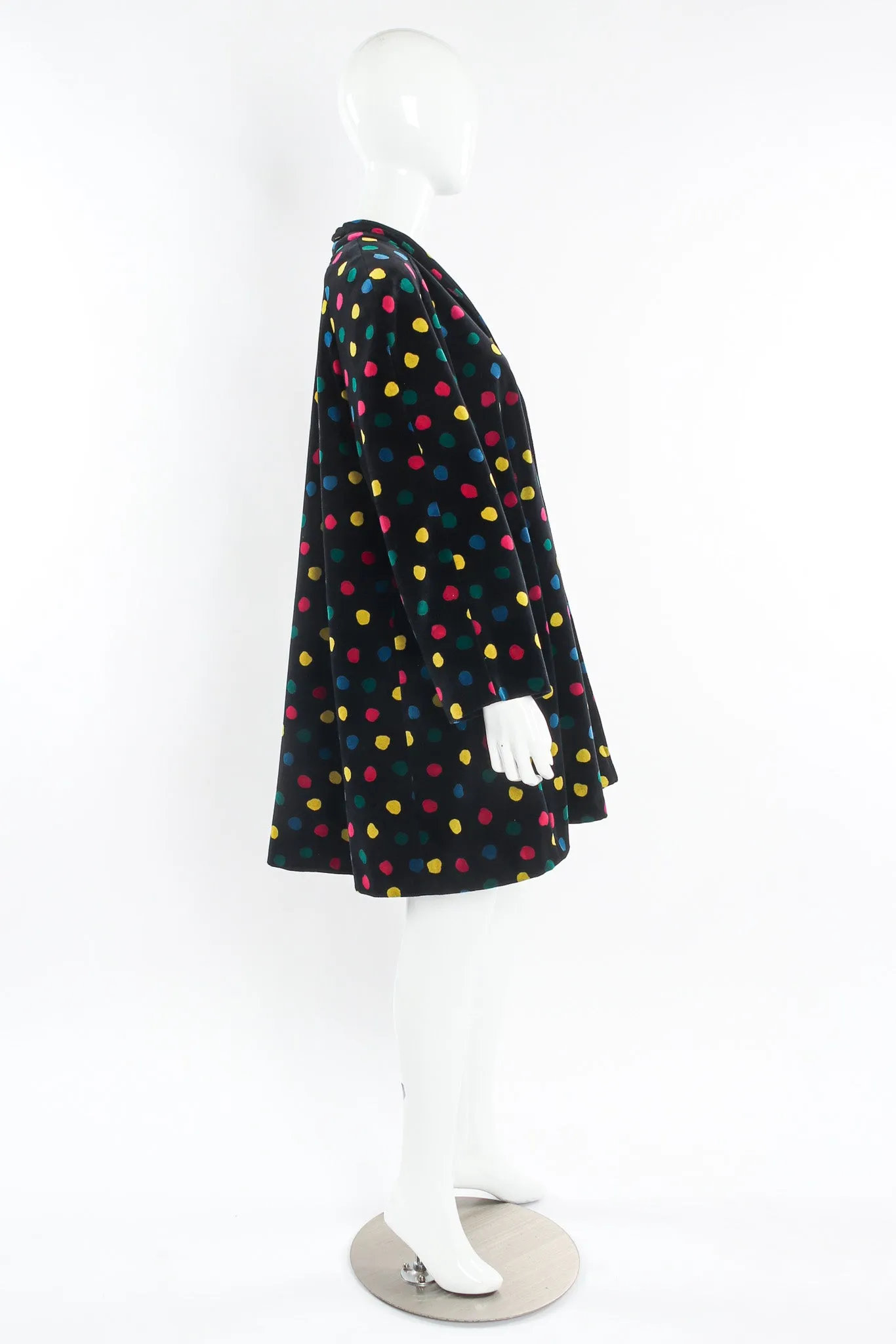 Rainbow Polka Dot Velvet Coat