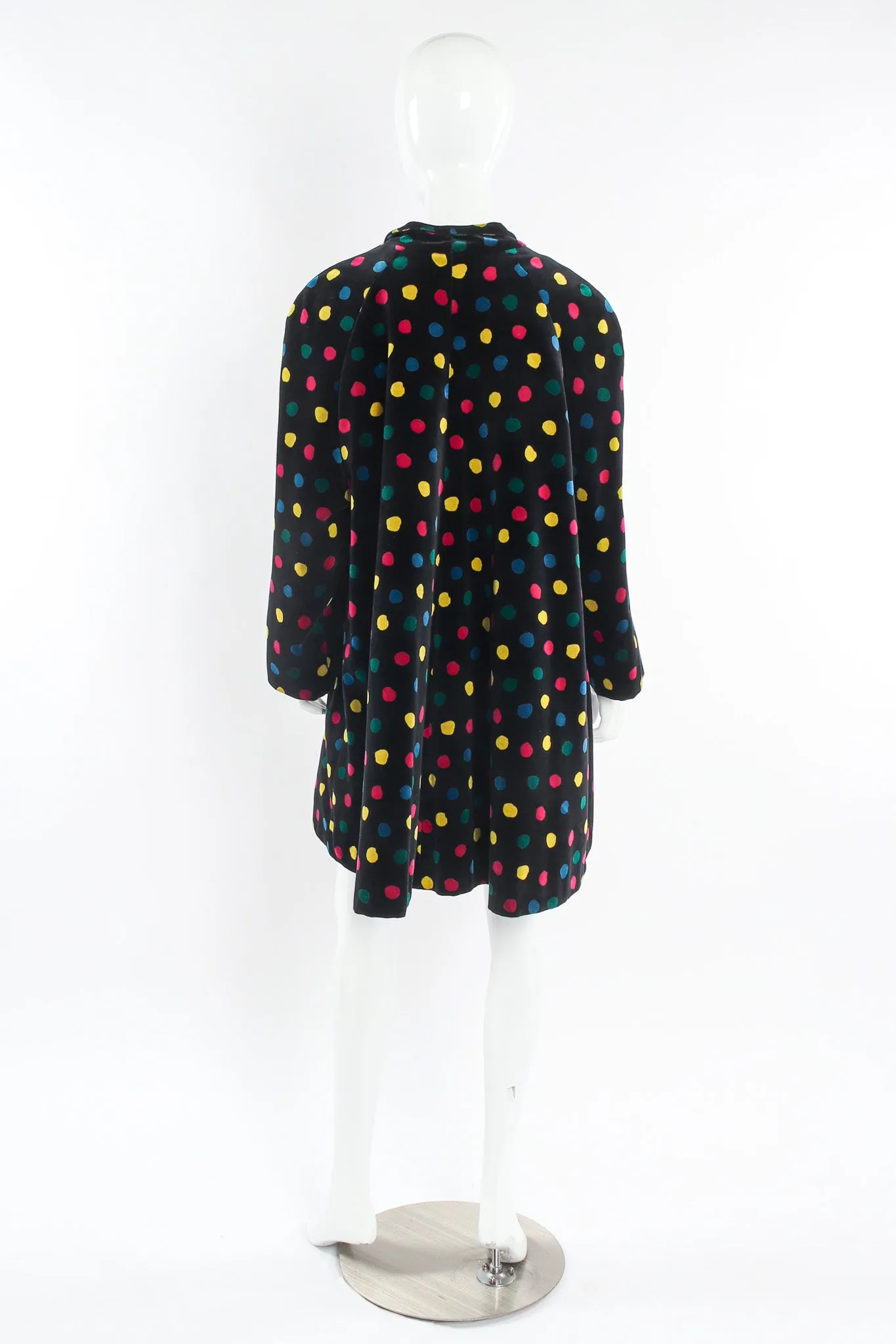 Rainbow Polka Dot Velvet Coat