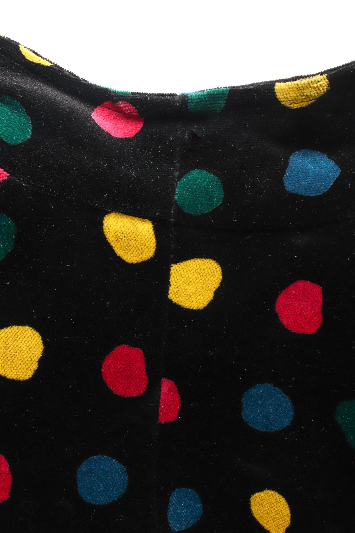 Rainbow Polka Dot Velvet Coat