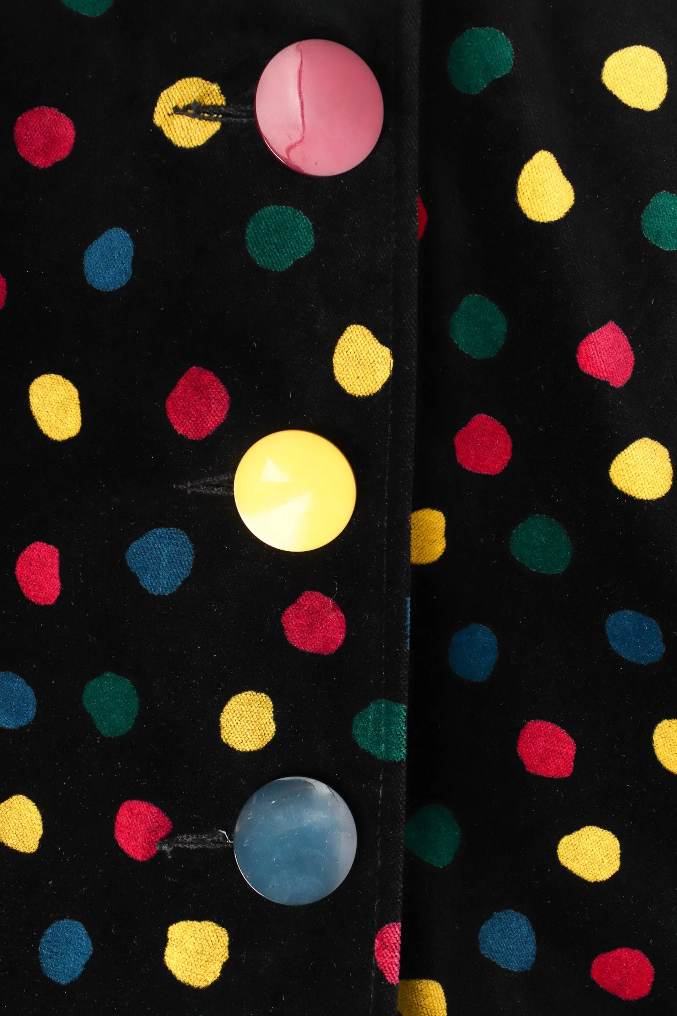 Rainbow Polka Dot Velvet Coat