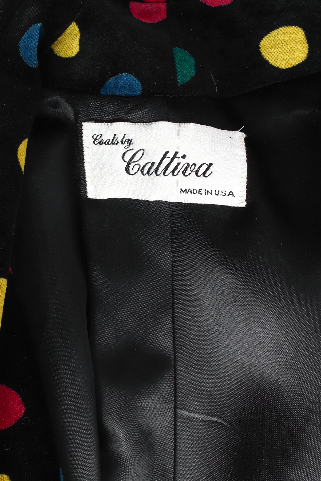 Rainbow Polka Dot Velvet Coat