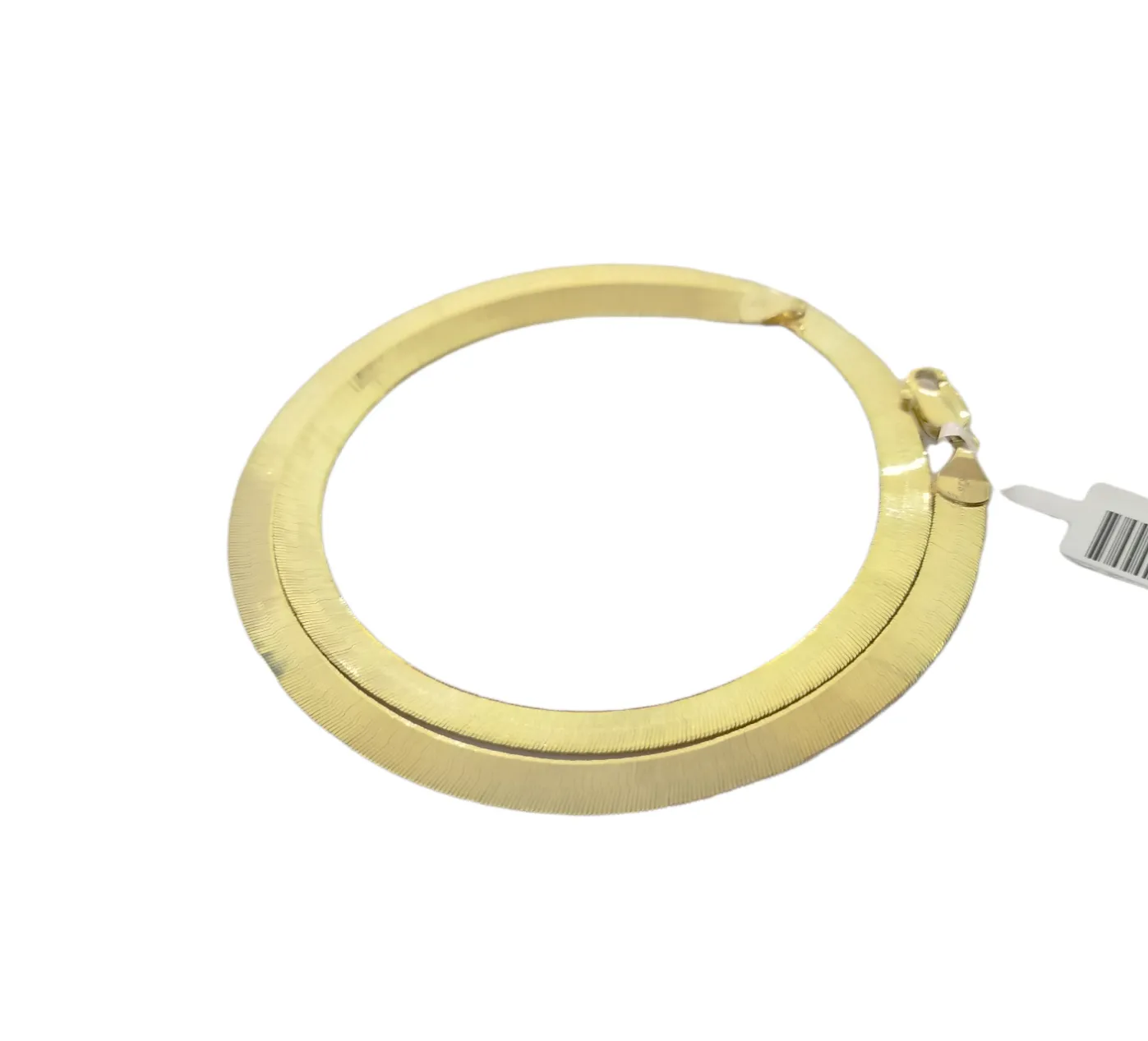 Real 10K Yellow Gold Herringbone Chain Necklace 20 Inch 5mm Lobster lock
