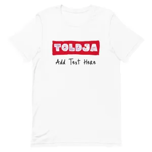 Red Background Customizable Toldja T-Shirt
