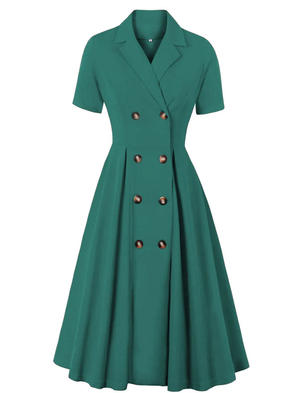 Red Polka Dots V Neck 1950S Vintage Swing Dress With Button