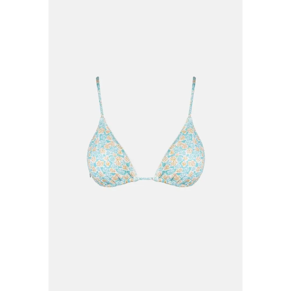 RHYTHM SUNBURST FLORAL SLIDE TRI TOP BLUE