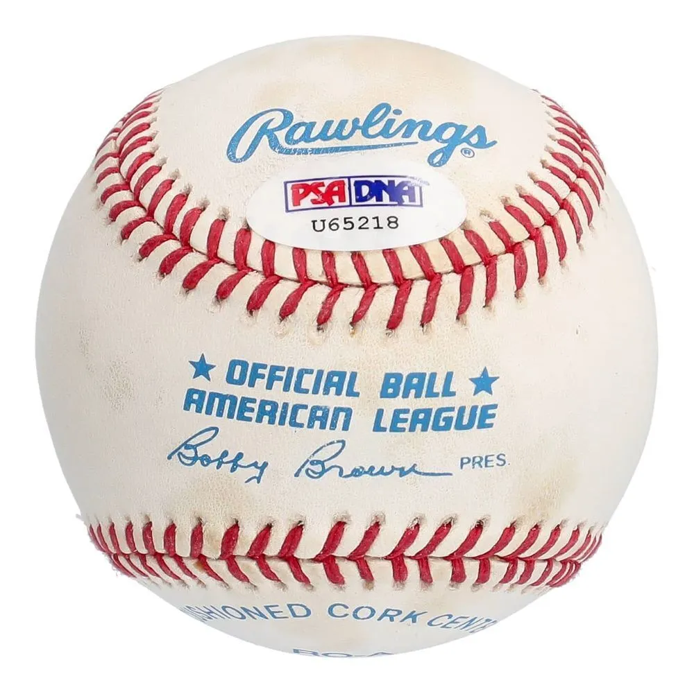 Rick Ferrell Red Sox Signed Official American League Baseball PSA U65218