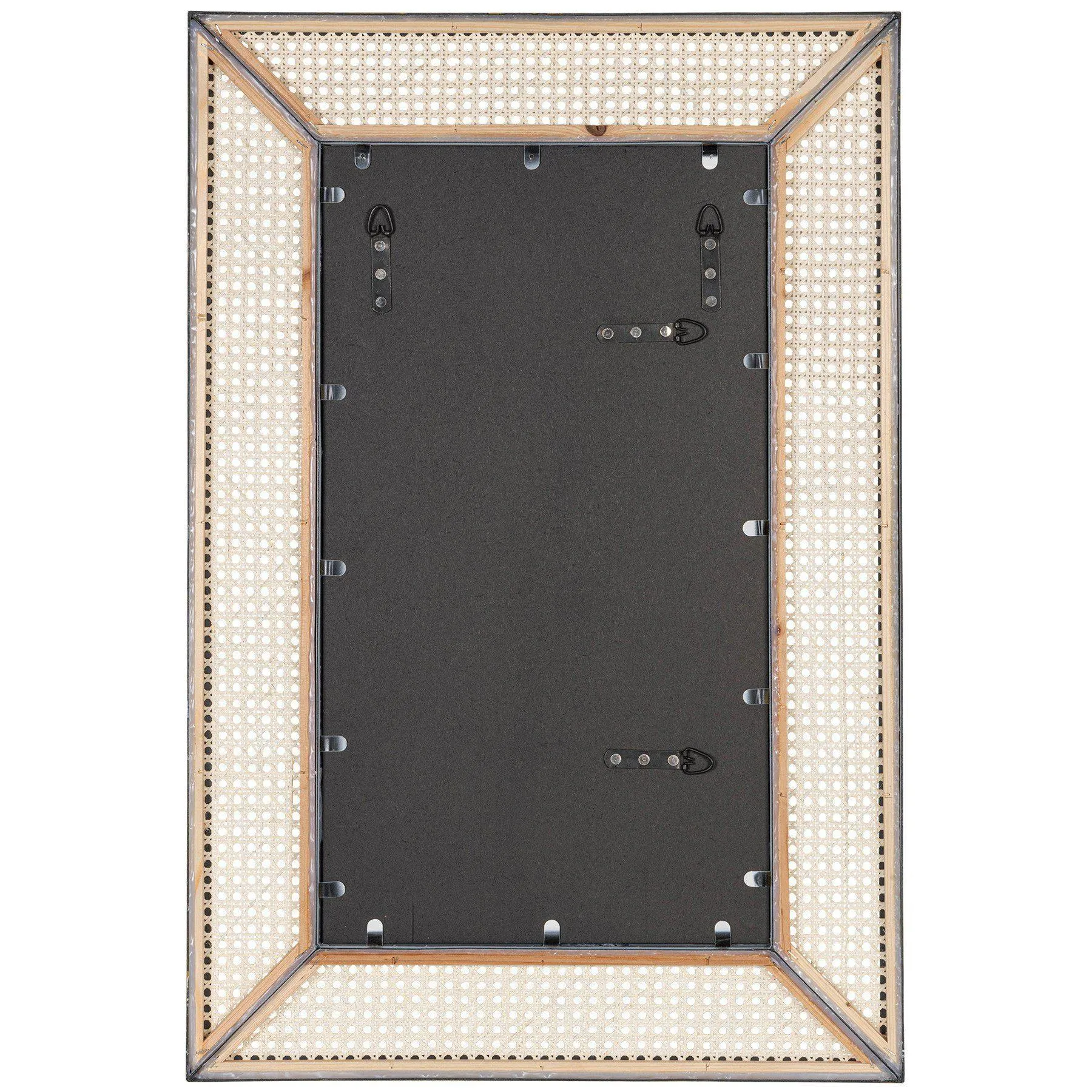 Seaside Caned 36" x 24" Dani Wall Mirror, White
