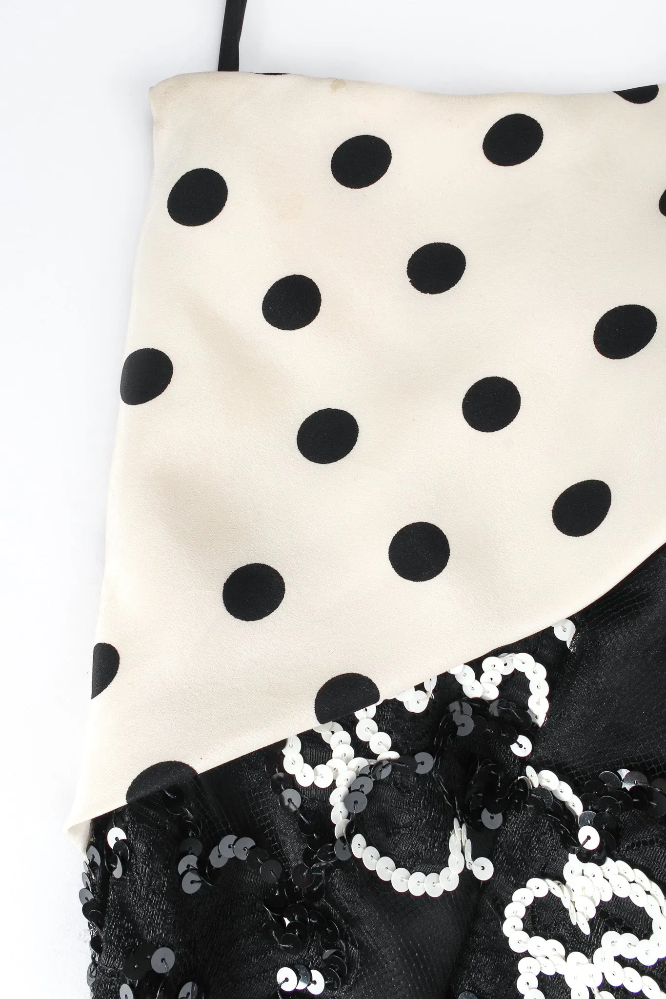 Sequin Floral Lace Polka Dot Dress
