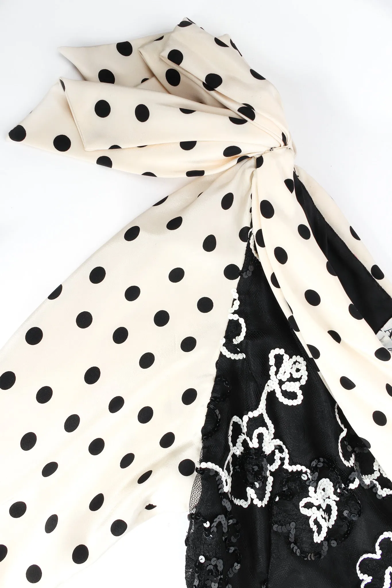 Sequin Floral Lace Polka Dot Dress