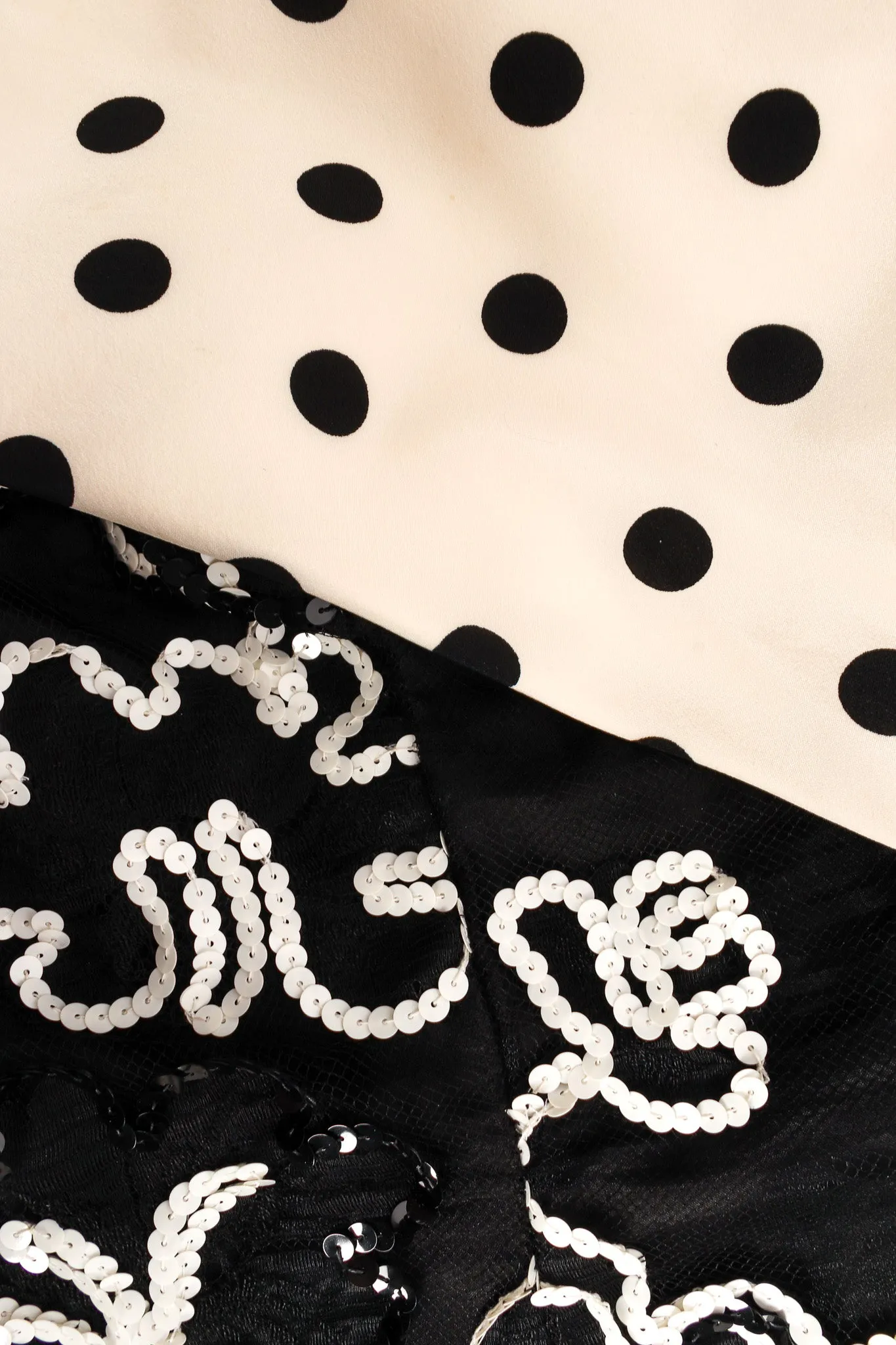 Sequin Floral Lace Polka Dot Dress