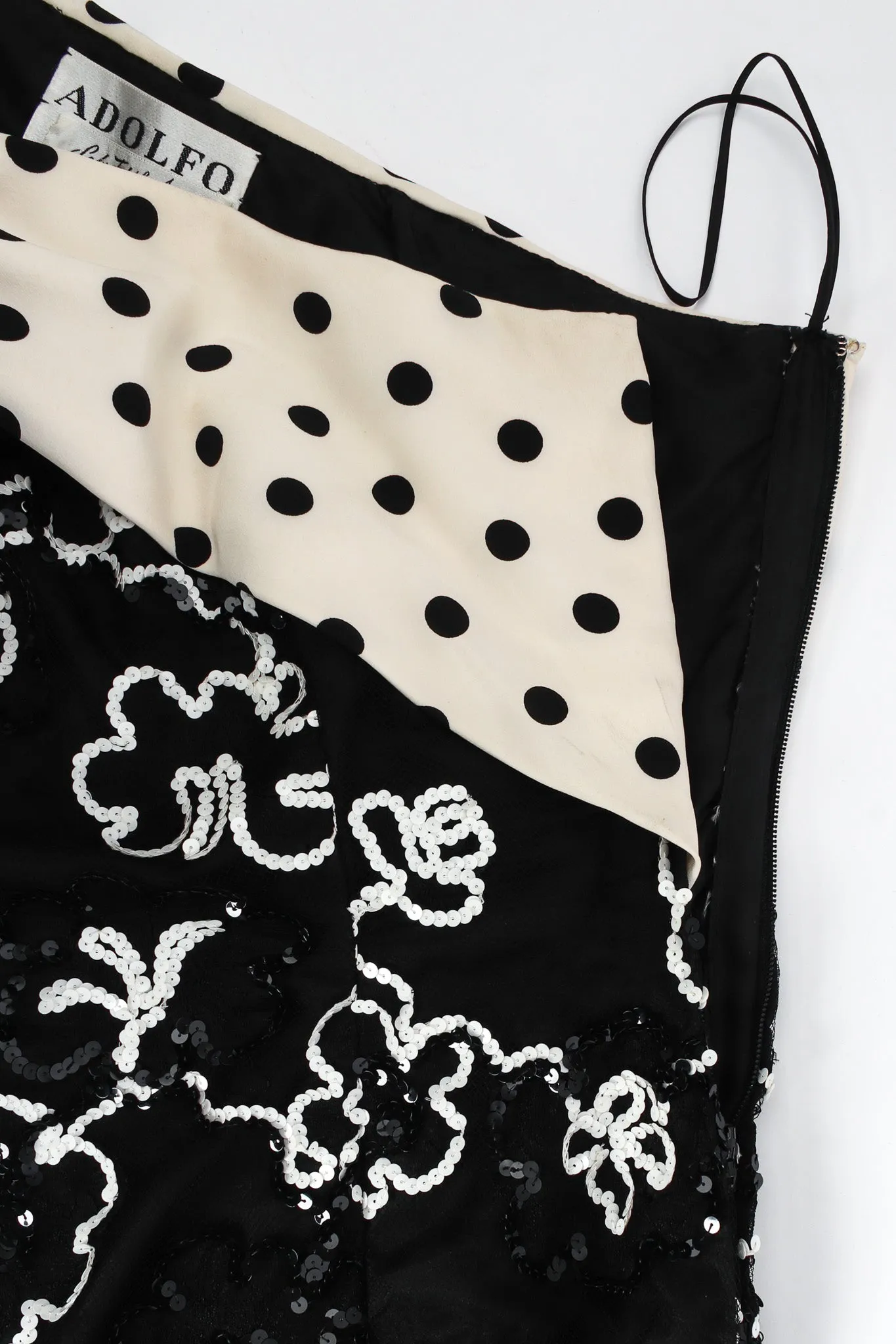 Sequin Floral Lace Polka Dot Dress